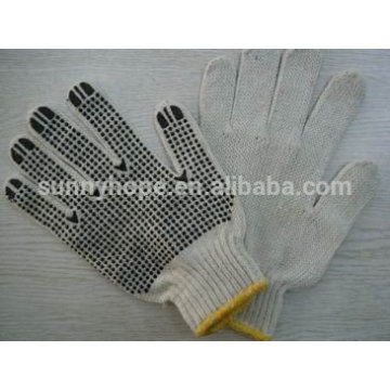 Sunnyhope guante punteado de PVC, desechable los guantes de algodón